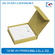 Caja de papel de embalaje en forma de libro de encargo del collar de SenCai